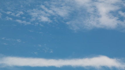 Blue sky  with beautiful clouds. blue sky for background.space for  text.