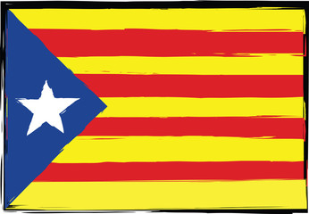 Grunge Catalonia flag or banner