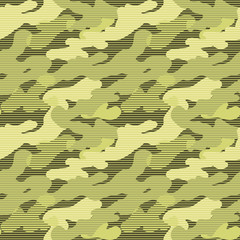 Fototapeta premium Military Striped Seamless Pattern. Camouflage Background. Camo Fashion Texture. Army Uniform. Vector illustration