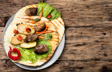 meat tortilla dish