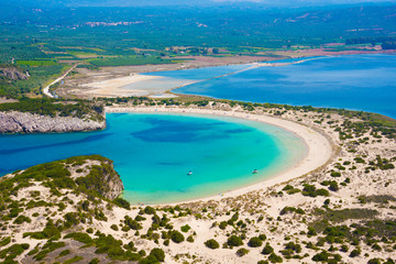 Voidokilia beach in Greece