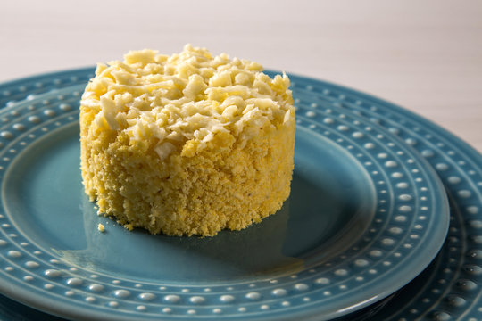 Corn Couscous. Cuscuz into a dish