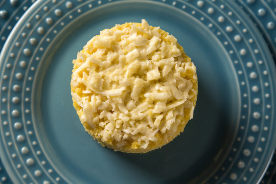 Corn Couscous. Cuscuz into a dish