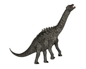 Ampelosaurus dinosaur eating - 3D render