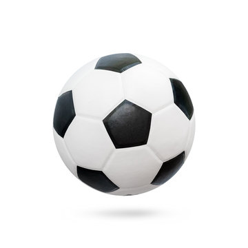 Soccer football ball closeup image. soccer ball isolated on white background with clipping path.