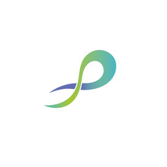 Creative logo icon, typography, letter P and infinity