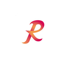 Creative logo icon, typography, big letter R