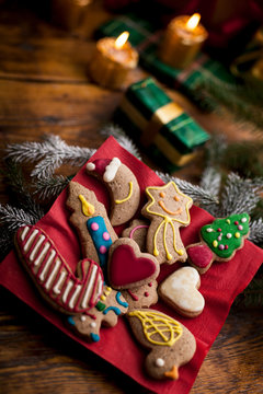 cookies christmas composition in new year