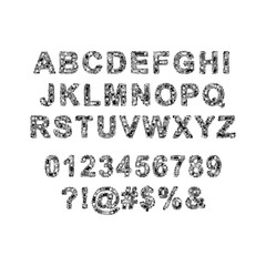 Fototapeta premium Grafika wektorowa pikseli alfabetu