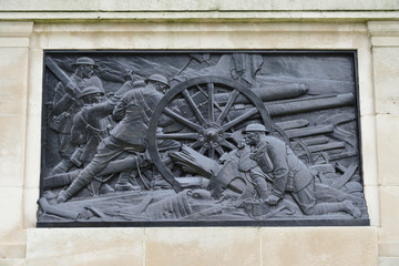 WW1 memorial scene London.