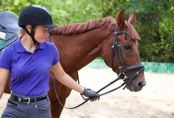 horse and woman