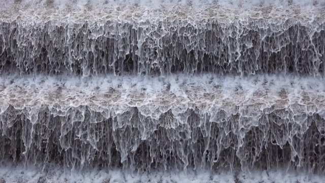 Lechfall mit Stauwehr bei F&uuml;ssen, Bergbach, Bauwerk, Schwaben, Allg&auml;u, 4K