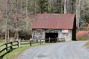 Rustic Patriotic Barn