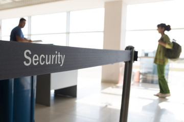 Security check of  luggage and  passengers in airport