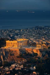 Poster Athens skyline sunrise from Mt Lykavitos © rabbit75_fot
