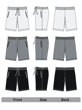 shorts black and white vector