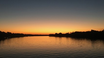 Sunset at Zambezi River in Zimbabwe