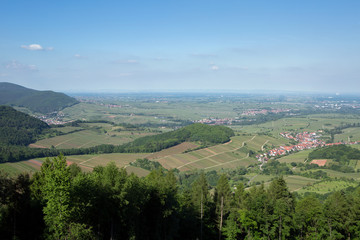 Fototapeta na wymiar View at rhine valley south germany
