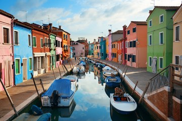 Colorful Burano canal