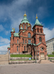 Fototapeta na wymiar Uspenski Cathedral in Helsinki Finland