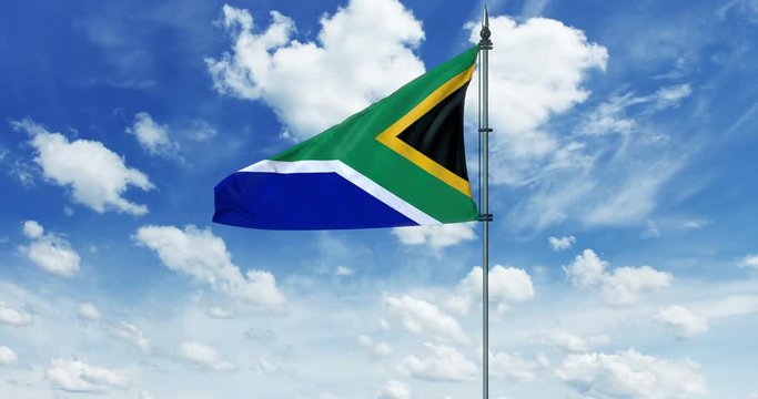 South Africa flag animation, alpha channel