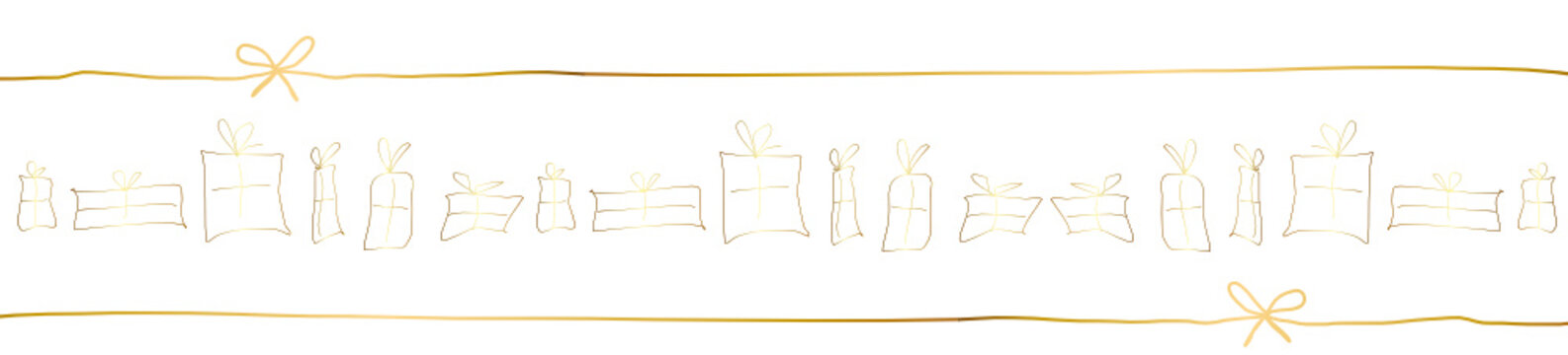 Geschenke Band Banner Hintergrund Gold Skizze Zeichnung Zeichen Symbole 