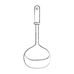 soup ladle utensil monochrome blurred silhouette