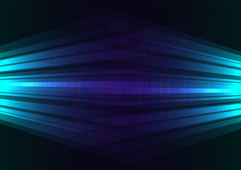 blue abstract speed spotlight  background, square layer line, technology geometric background, vector illustration