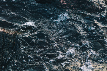 Obraz premium Close-up of autumn stormy water in the gulf of Finland