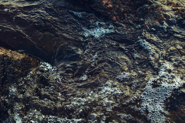Close-up of autumn stormy water in the gulf of Finland