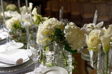 white color flower arrangement