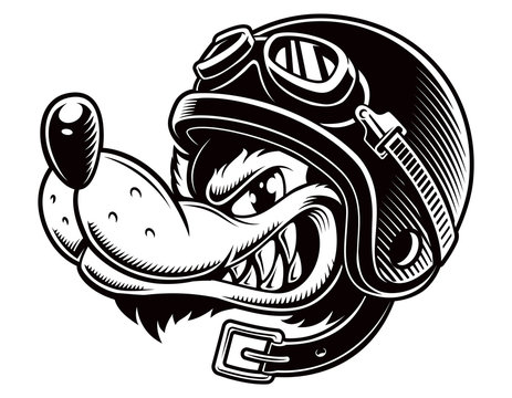 recommend clip art: Wolf biker