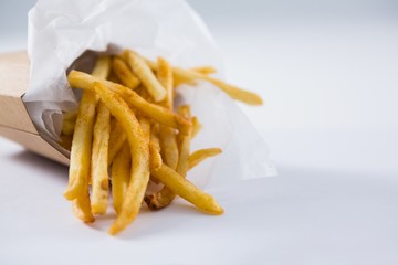 Close up of French fries