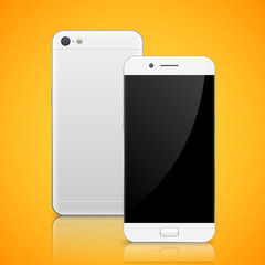 Smartphone, mobile phone isolated. Blank screen mobile vector. Cellphone communication technology