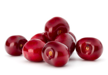 Sweet cherry berries isolated on white background cutout