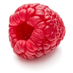 ripe raspberry isolated on white background close up