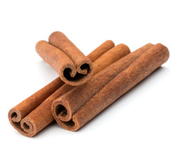 cinnamon stick spice isolated on white background closeup