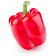 one sweet bell pepper isolated on white background cutout