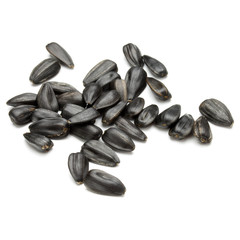 Sunflower seeds  isolated on white background close up