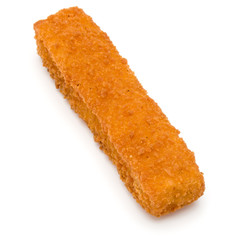 Crispy Fish fingers isolated on white background