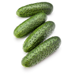 Cucumber vegetable isolated on white background cutout