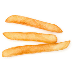 French Fried Potatoes isolated on white background