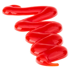 Tomato sauce, ketchup isolated on white background