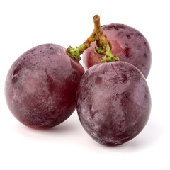 Red grape berry bunch isolated on white background cutout