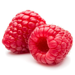 ripe raspberries isolated on white background close up - 175774678