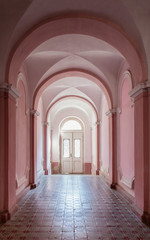 interior of the corridor built by the archway technique