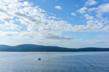 Obraz na płótnie Canvas Strait of Georgia between Vancouver and Victoria British Columbia Canada.