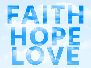 Faith, hope and love in the symbol