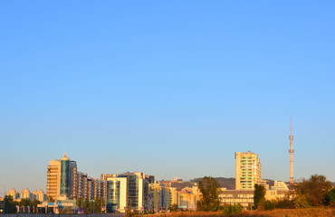 Obraz premium Almaty city evening landscape