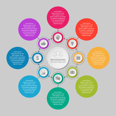 Vector infographic template for diagram, graph, presentation, chart, business concept with 8 options.